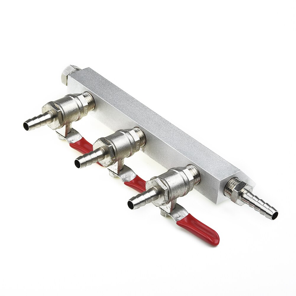 1Pc Aluminium CO2 Gas Spruitstuk Bier Splitter Distributeur Geïntegreerde Terugslagklep Bier Brouwen Tool 2-Manier, 3-Weg, 4-Weg