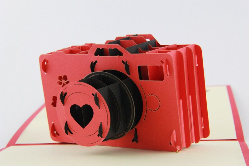 3D Vintage Camera Greeting Cards/ funny pop up card/