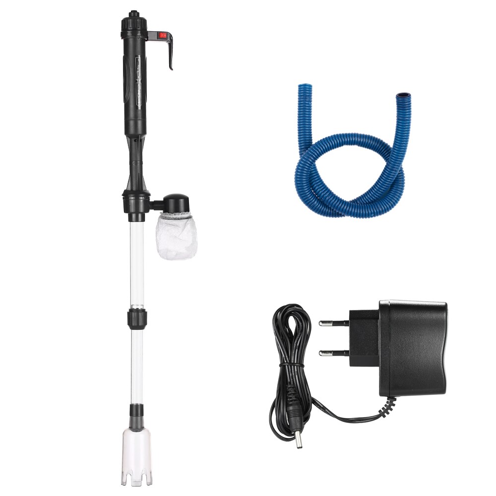 Electric Gravel Cleaner Aquarium Fish Tank Water Changer Sand Washer Vacuum Siphon Operated Gravel Cleaner Aquarium Accessories: EU Plug