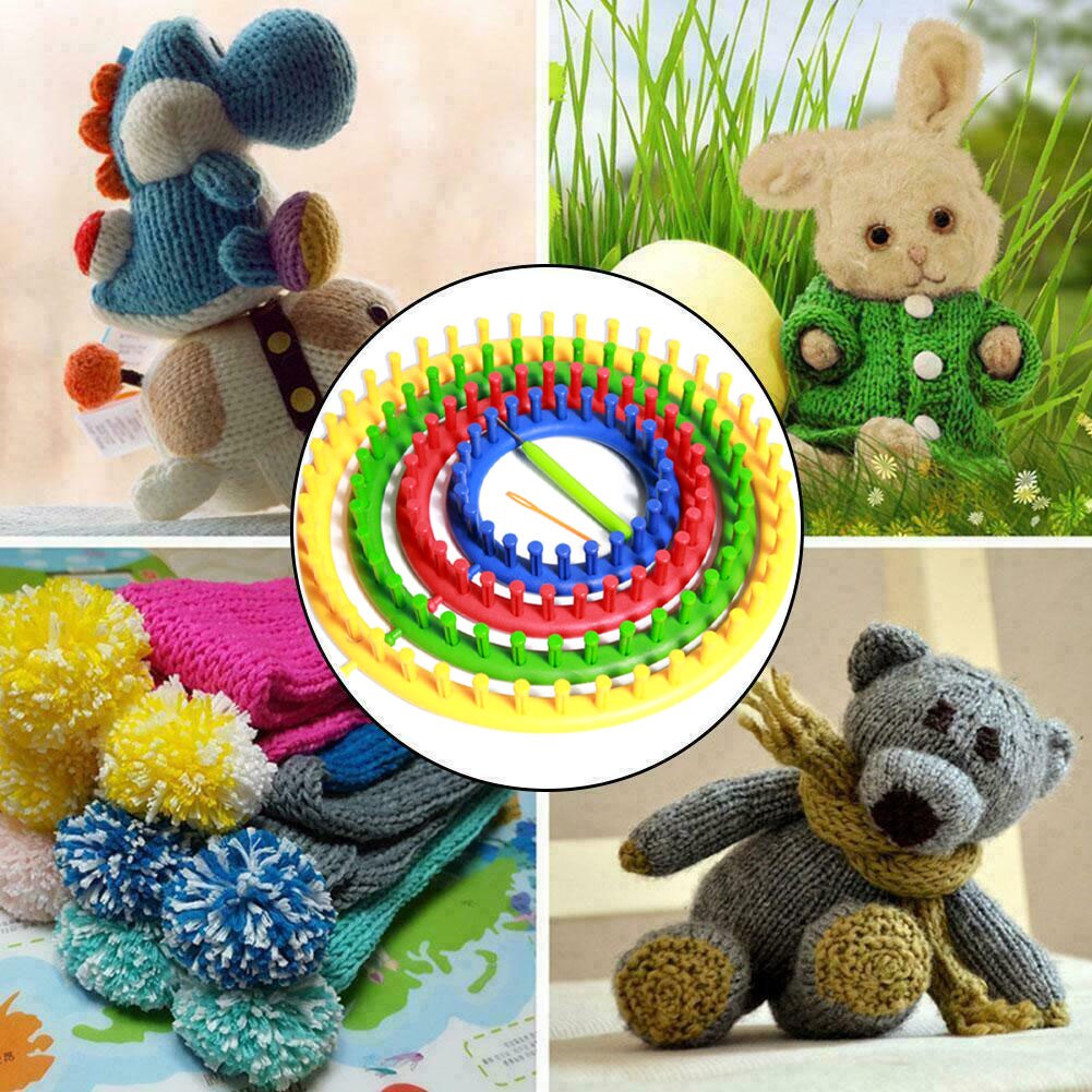 Circular Craft Tool PP Knitting Looms Circle Sewing DIY Round Sock Handmade Home Suture Needle Scarf Manual