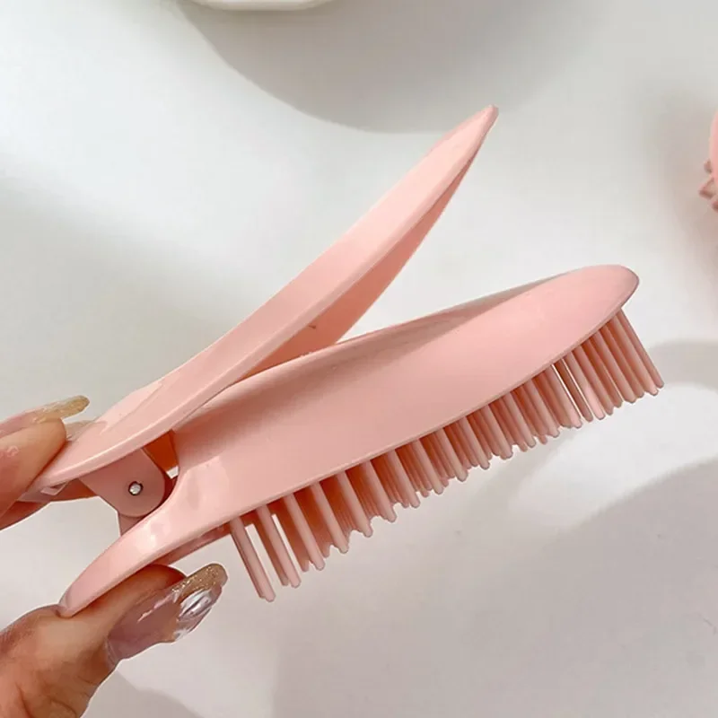 Heatless Hair Rollers Curlers Bangs Hair Root Volume Clip Fluffy Clips Portable Korean Hair Accessories for Women: black