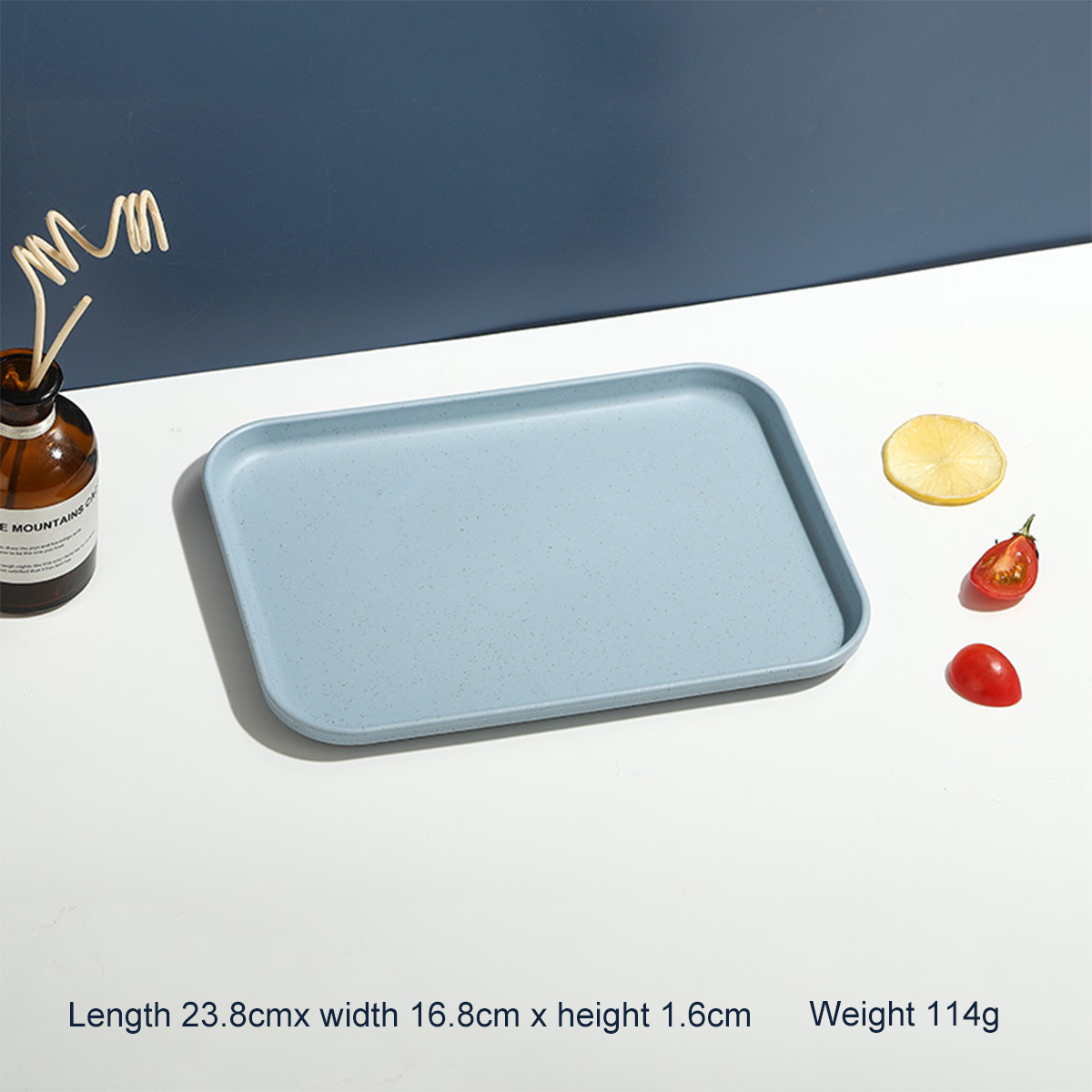 Rectangular Tray Plastic Restaurant Household Cup Tea Tray Catering Fast Food Barbecue Tray Kitchen Supplies: army green