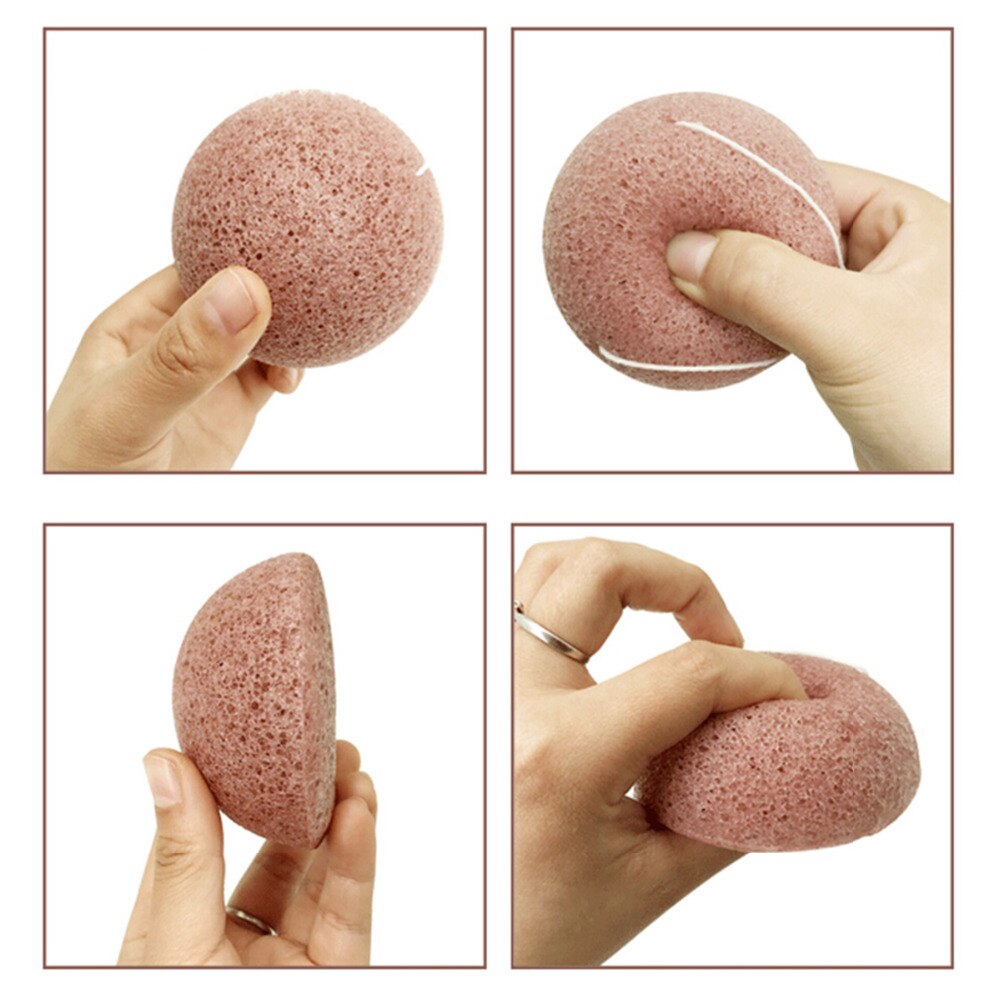 4 Kleuren Natuurlijke Konjac Spons Gezichtsverzorging Reiniging Wassen Spons Cosmetische Puff Whitening Diep Reiniging Poriën Spons Bladerdeeg