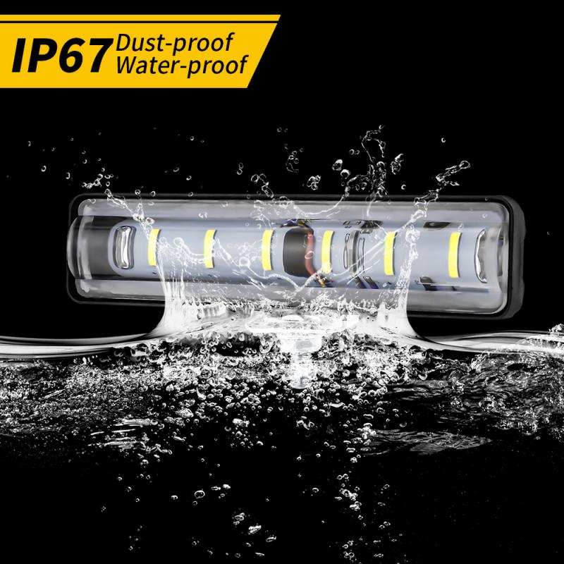 LED Headlights 12-60V 6500k For Auto Motorcycle Truck Boat Tractor Trailer Offroad Work Light 18W LED Work Light Projector Car