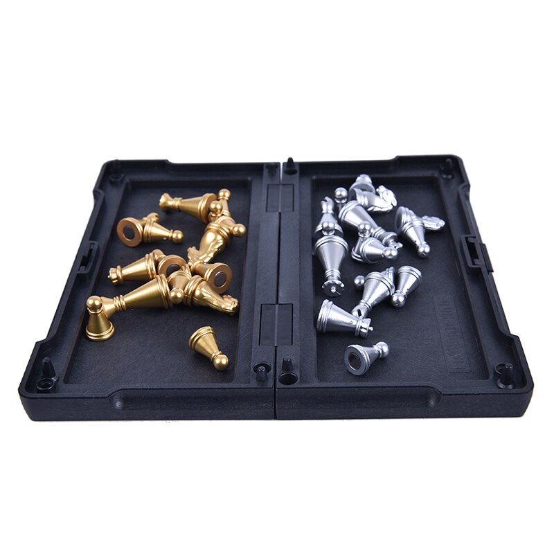 Magnetisch schaakspel voor kinderen en volwassenen (schaakbordspel met gouden en zilveren stukken)