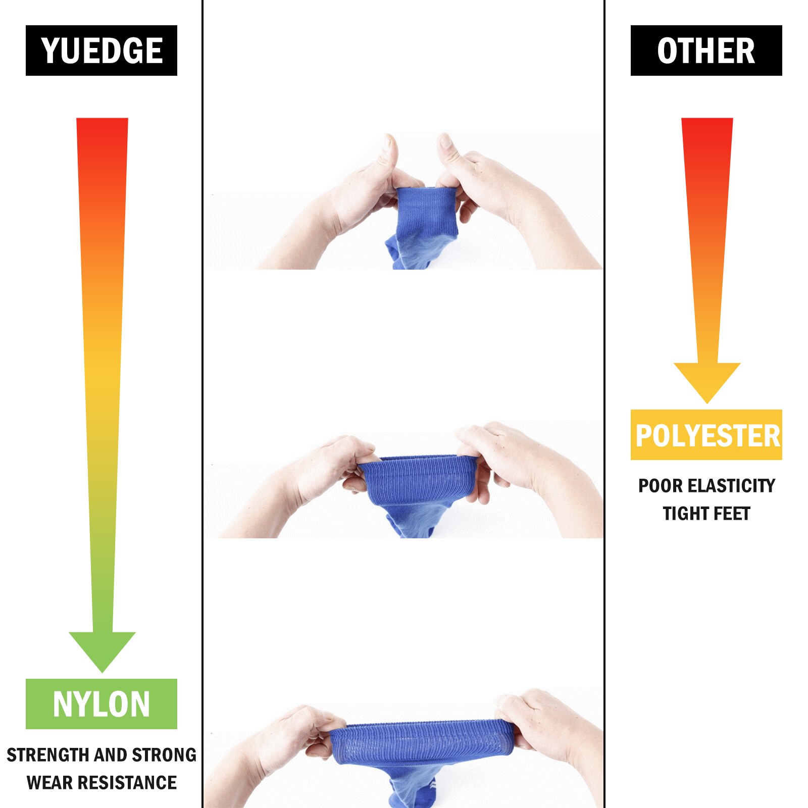 YUEDGE Brand 5 Pairs Women Winter Cushion Crew Thick Cotton Golf Gym Casual Hiking Sports Socks 37-45 EU