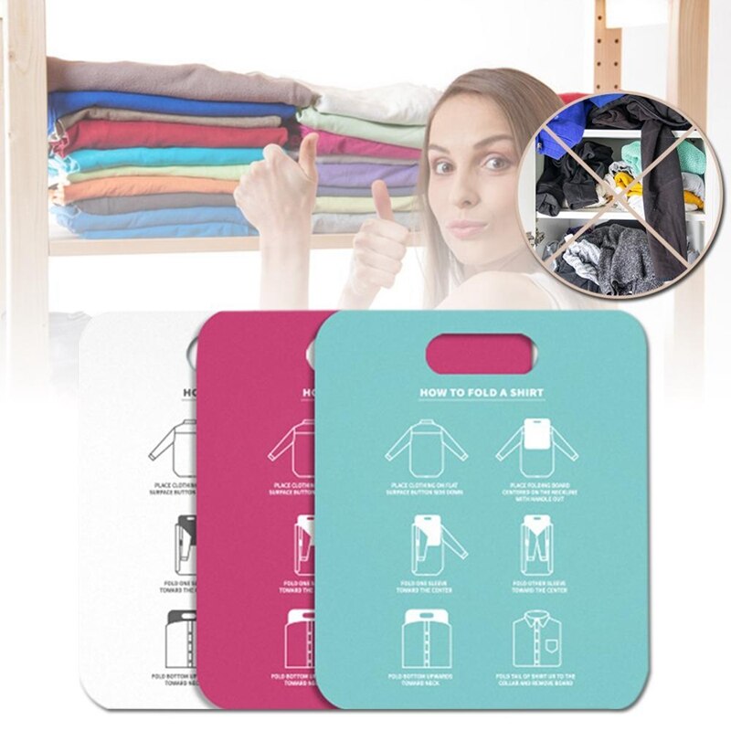3PC Fast Folding Board Convenient Stacking Board for Adult Clothes Shirt Lazy Essential Stacking Clothes Tool 10X12 In