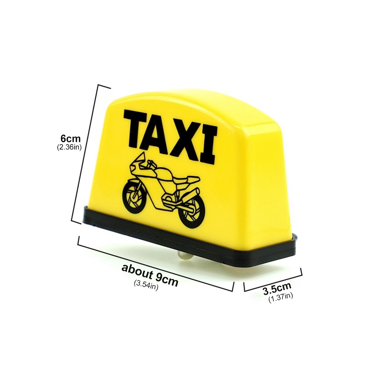 12V Yellow / Green Motorcycle Helmet Lamp Warning Taxi Light Taxi Charging Warning Light Car Motorcycle Decor Light