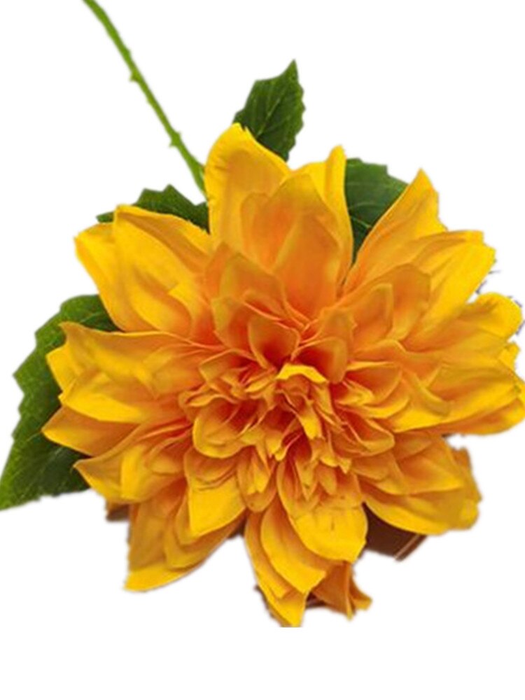 Gerbera de tallo único de seda Artificial, 11 piezas, para decoración de pared de en casa, 24 pulgadas: Naranja