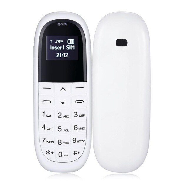 Original aeku  kk1 håndfri bluetooth dialer hovedtelefon mobiltelefon lav stråling magisk stemme til børn mini børn mobiltelefon: Standard en tastatur / Hvid