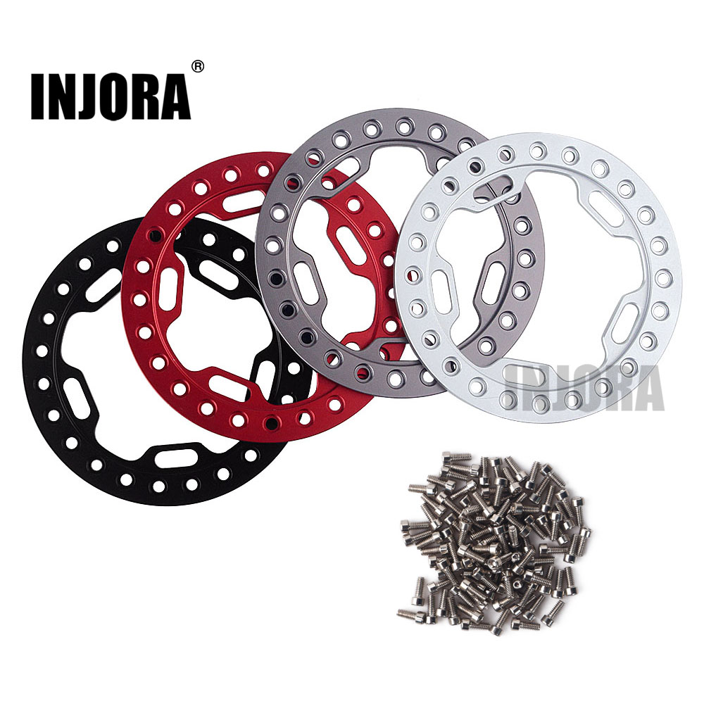 INJORA 4Pcs 52MM Aluminum Alloy 1.9" Wheel Ring for 1/10 RC Crawler Axial SCX10 Traxxas TRX4