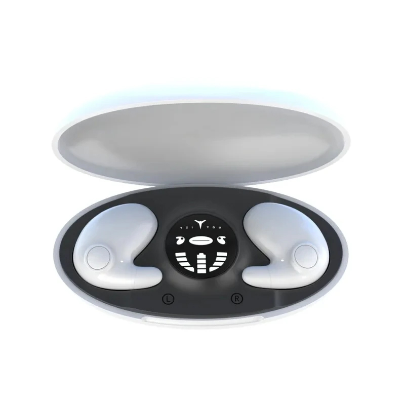 Sleep Invisible Stereo Headset IPX5 Waterproof Wireless Bluetooth Earphone Earbuds with Mic for Phone Bluetooth 5.3 Headphones: Red