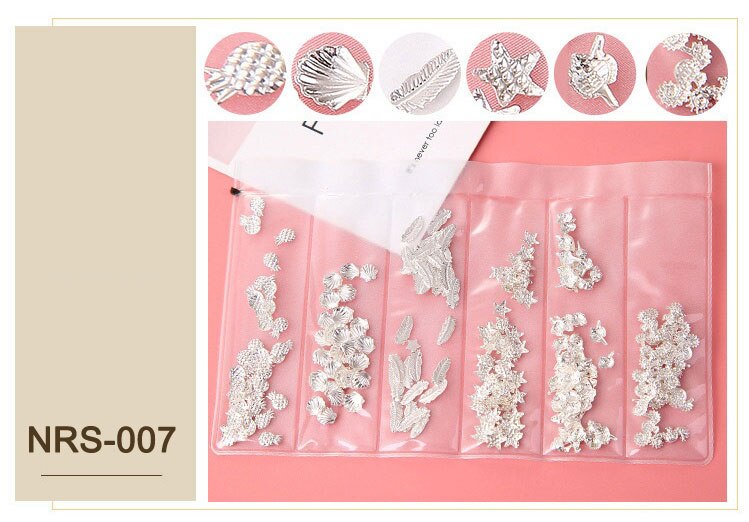 1 paquete mezclado 3D DIY oro hueco Metal remache de diamantes de imitación decoración de Arte de uñas perla DIY tacos de manicura Accesorios: 007