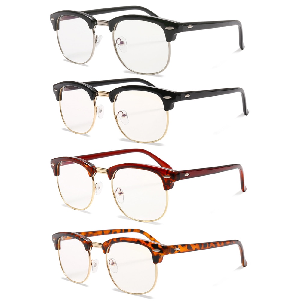 PC Metal Computer Eyeglasses Anti Fatigue Blue Light Men Women Eye Protection Glasses Eyewear