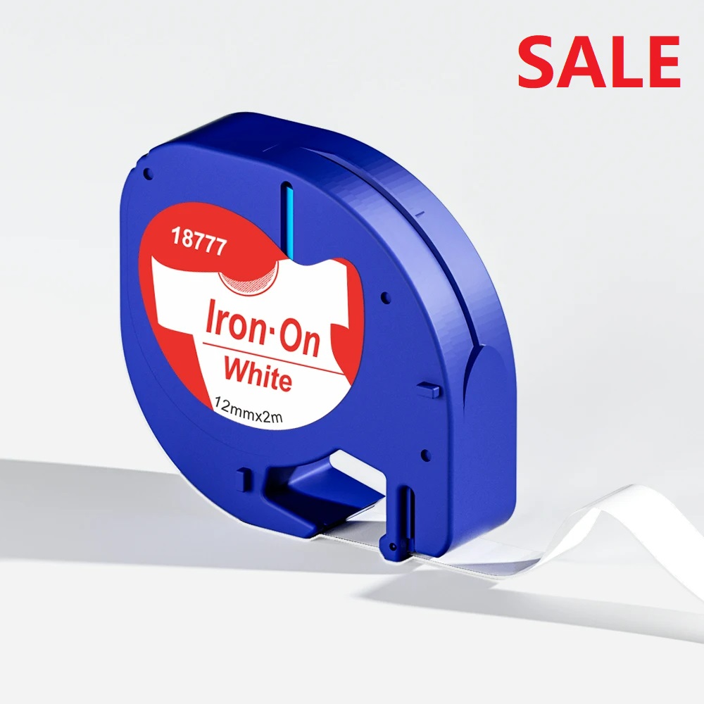 Pour ruban d'étiquettes Letratag 12mm cartouche plastique/papier/tissu noir sur blanc 91201 pour Dymo LetraTag LT-100H étiqueteuse 200B QX50: vert clair