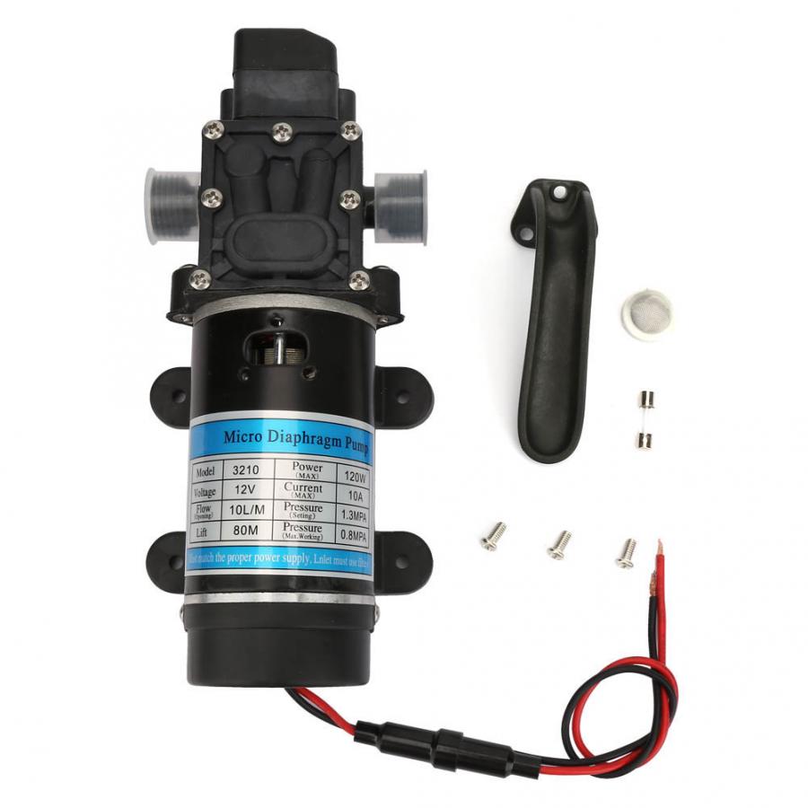 12V/24V 10A/5A 120W Electric Water Pump 10L/m Self Priming Diaphragm Pump for High Pressure Washer for High PressureWasher