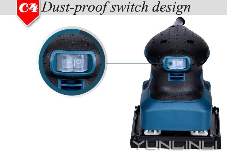 Sandpaper Machine Small Hand-held Paint Flat Woodworking Electric Polishing Sanding Machine AT3503A