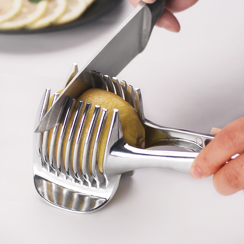 Keuken Accessoires Citroen Tomaat Aardappel Slicer Multifunctionele Ei Voedsel Clip Slimme Ui Snijder Salade Keuken Koken Gadgets