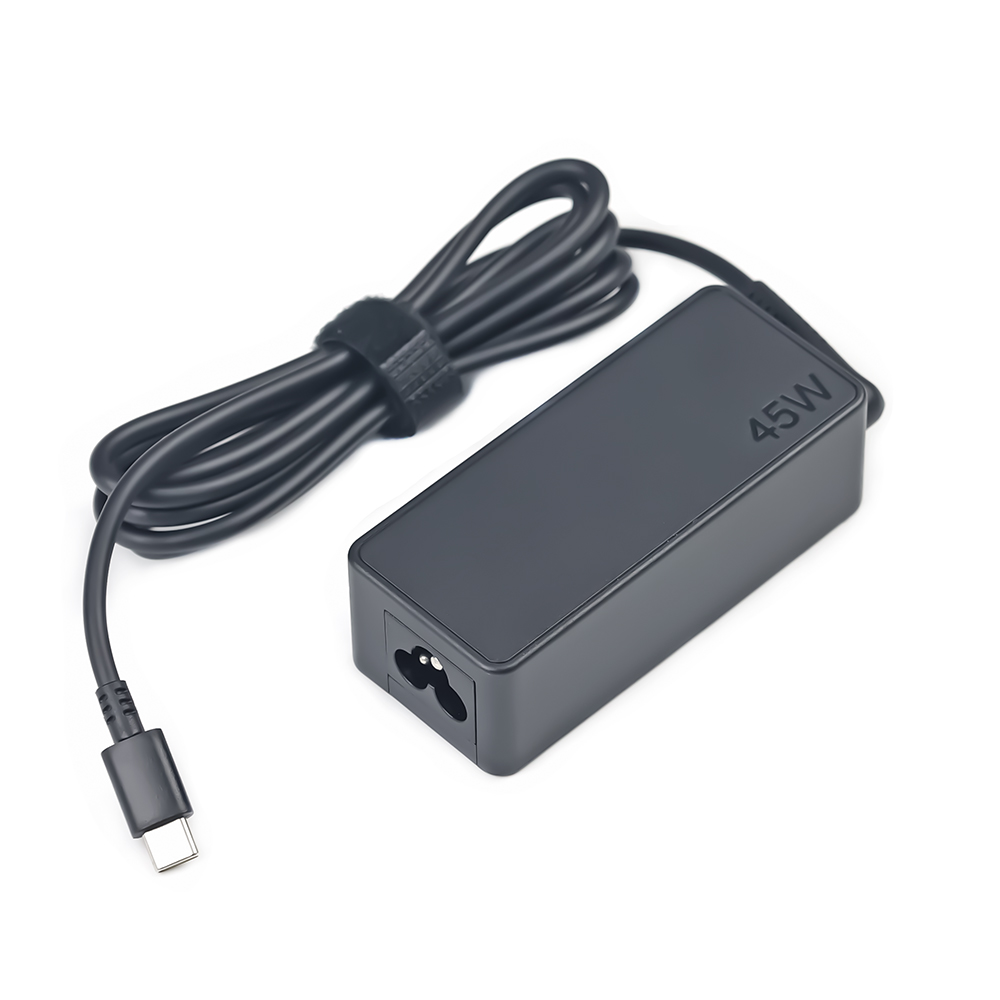 Laptop AC Adapter Power Supply Charger, 20V, 2.25A, 45W, Type USB C, Lenovo C330, S330, C340, S340, 100E, T480, T480S, T580, T58: WHITE