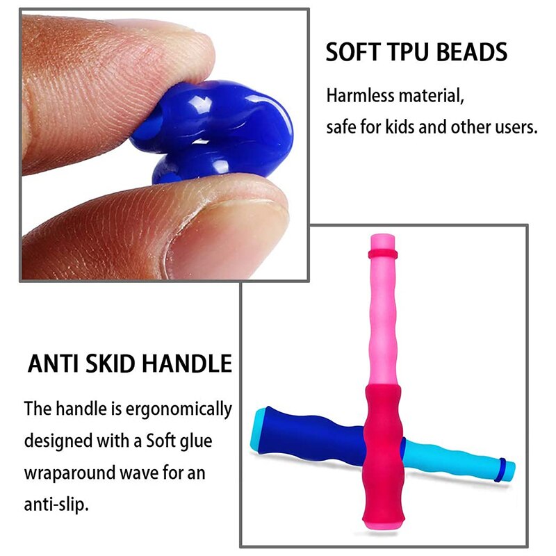 Beaded Skipping Rope, Adjustable-Fitness for Men, Women and Children, Exercise Segmented Fitness Skipping Rope -9 Feet