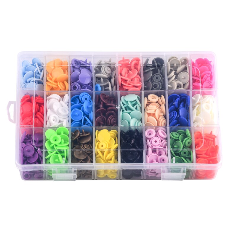 Pinces à pression pour T3 T5 T8 Kam | Pinces à boutons attaches à pression 24 boîtes 360 ensembles T5 résine plastique: button (no tool)