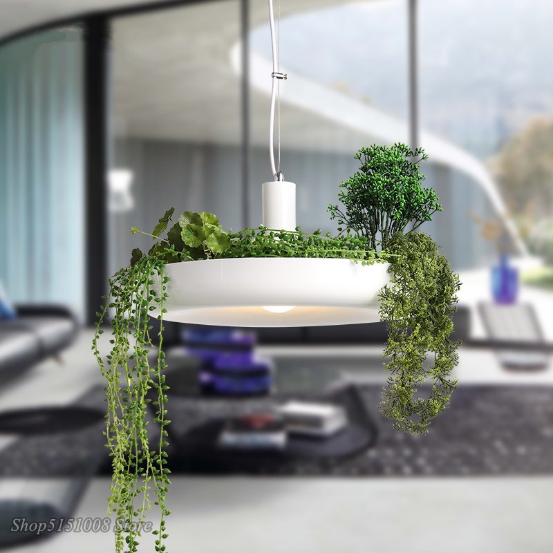 Nordic Plant Hanglampen Diy Tuin Led Lamp Bloempot Opknoping Lamp Eetkamer Restaurant Verlichtingsarmaturen Thuis Decor