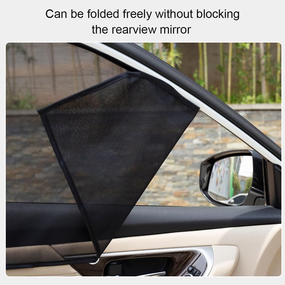 Bil sidevindu solskjerm magnetisk anti-tåke sammenleggbar auto foran mesh mesh vindu solskjerm svart biltilbehør styling