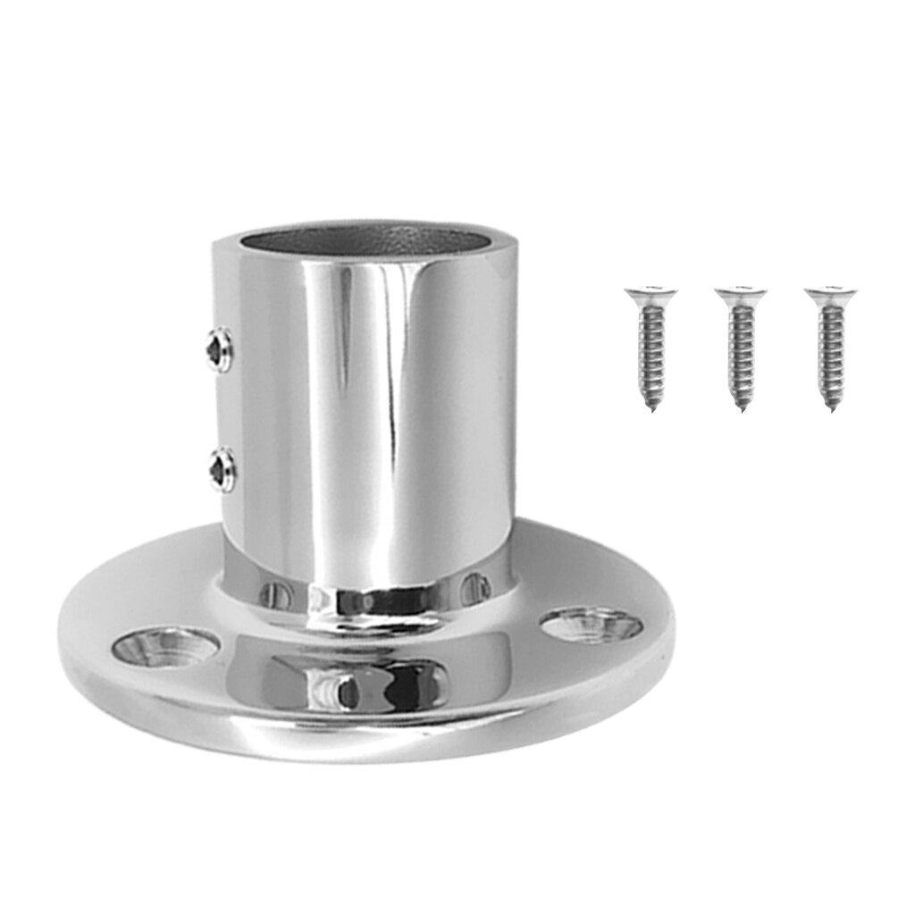 1 ensemble 25mm /1 "90 degrés Base de chandelier ronde 316 acier inoxydable bateau main Rail raccord pour voilier et Powerboat garde-corps Etc.