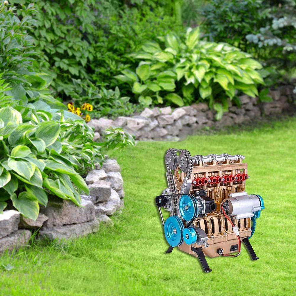 Table Decoration Crafts Decor Four-Cylinder Engine Car DIY Kit Model Resin Engine Engine Kit Model Mini Car Kit