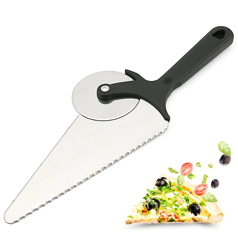 3 in 1 Pizza Cutter and Server Slicer Extra Sharp Stainless-Steel Wheel Blade An N1HA