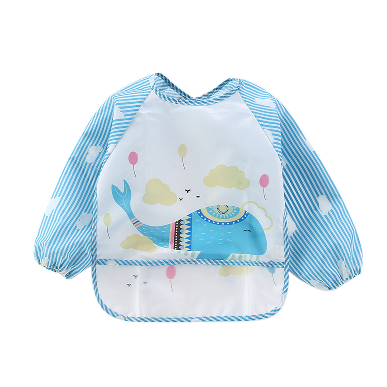 Kleinkind Langarm Baby Lätzchen Wasserdichte Ärmeln Lätzchen Weichen Karikatur für Mädchen Jungen Tuch Fütterung Lätzchen mit Tasche Art Schürze kittel: D