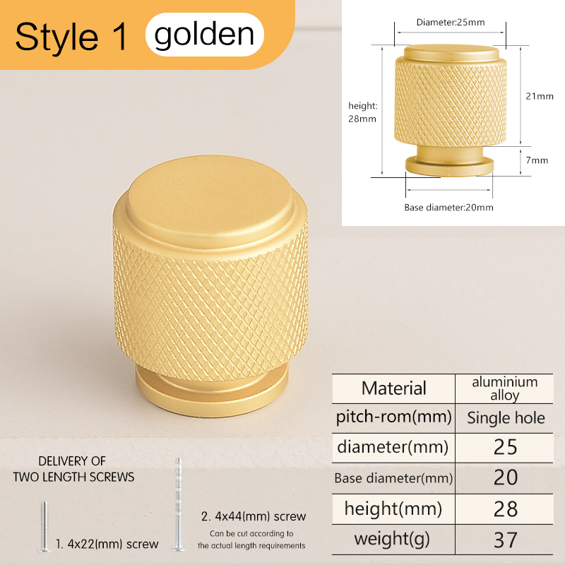 Round Furniture Handles Cupboard Door Cabinet Wardrobe Knob Cupboard Dresser Single Hole Handle Aluminium Alloy: 5XL / WHITE