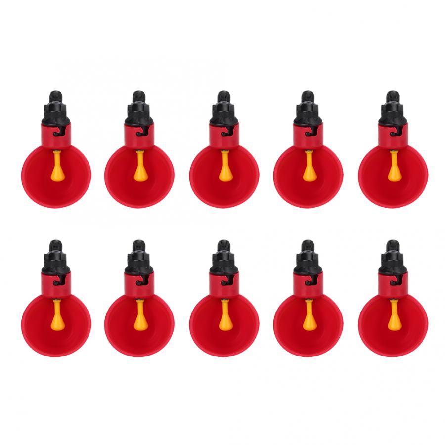 10 stuks automatische drinkbak voor kippen, waterbak, drinkwatergereedschap, kooi, accessoires voor drinkbakken voor kippen