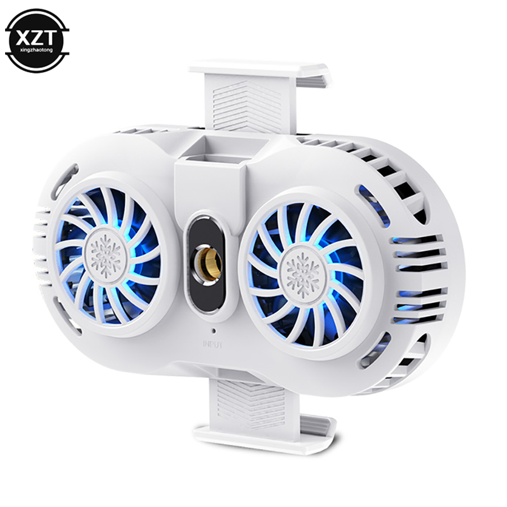 Telefon komórkowy cooler 2 uchwyt wentylatora chłodzenie gra strzelanka na żywo półprzewodnikowy wyciszenie Radiator kontroler Radiator dla Iphone Xi: wihte