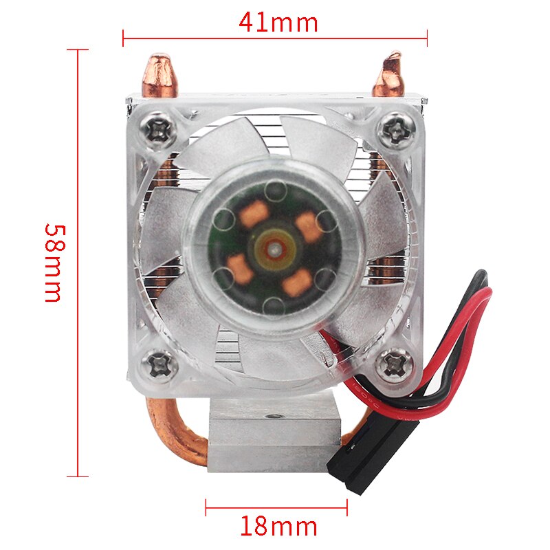Para Raspberry Pi Shell 4 B / 3B / 3B torre de hielo ventilador de refrigeración V2.0 Super disipación de calor 7 colores Vertical