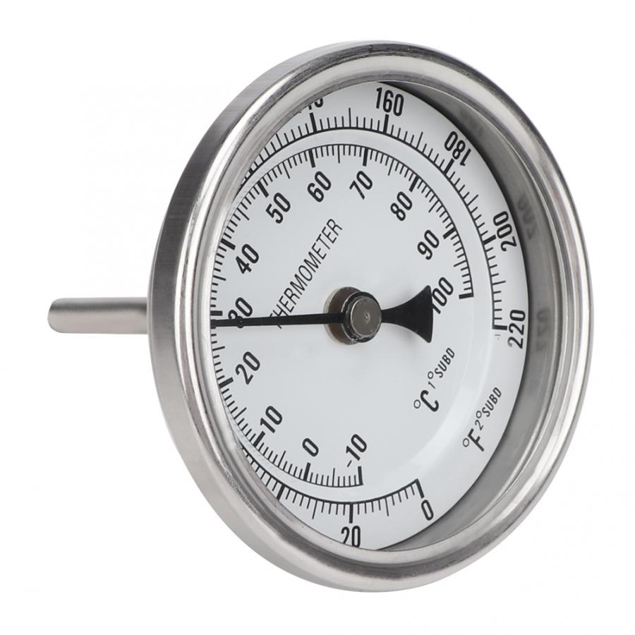 Termómetro de acero inoxidable NPT de 1/2 "para fermentación de cerveza en el hogar, termómetro con esfera de Metal