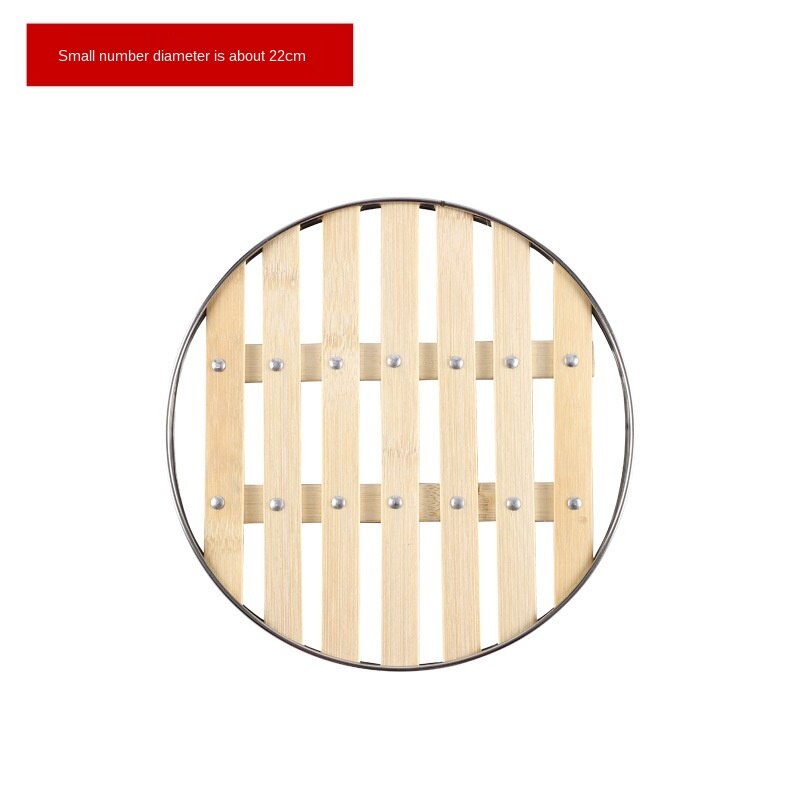 Bamboo grate steamer household steaming grid edge thickening steamed dumplings steamed buns steaming drawer: 22cm