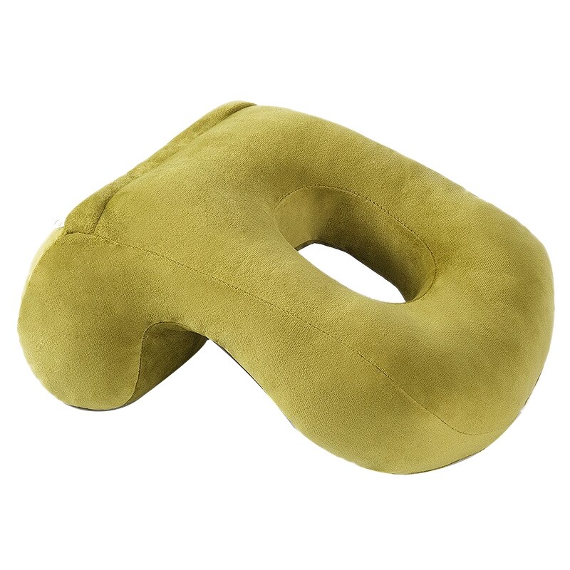 Memory PP Cotton Office Noon Nap Pillow Breathable Desk Sleep Cushion Slow Rebound Free Hands Body Pillow: Green
