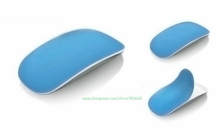 2 pièces couverture de souris colorée pour Macbook Air Pro Retina 11 13 15 universel Silicone souris protecteur peau film pour iMac souris magique: Lack blue