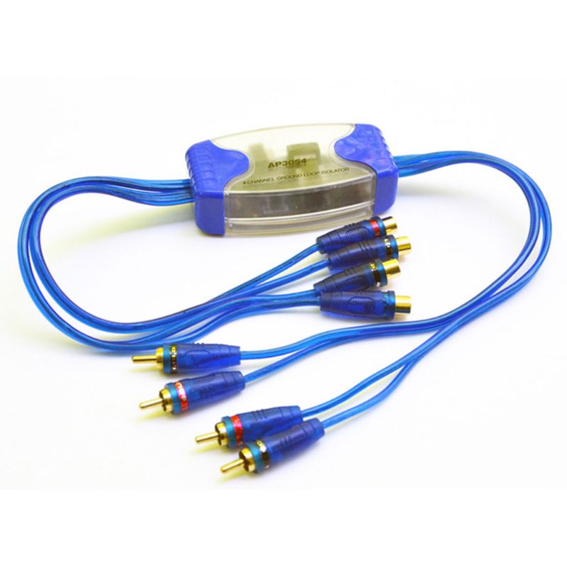Universal noise sound eliminator 4 channel rca ground loop isolator noise filters til bil