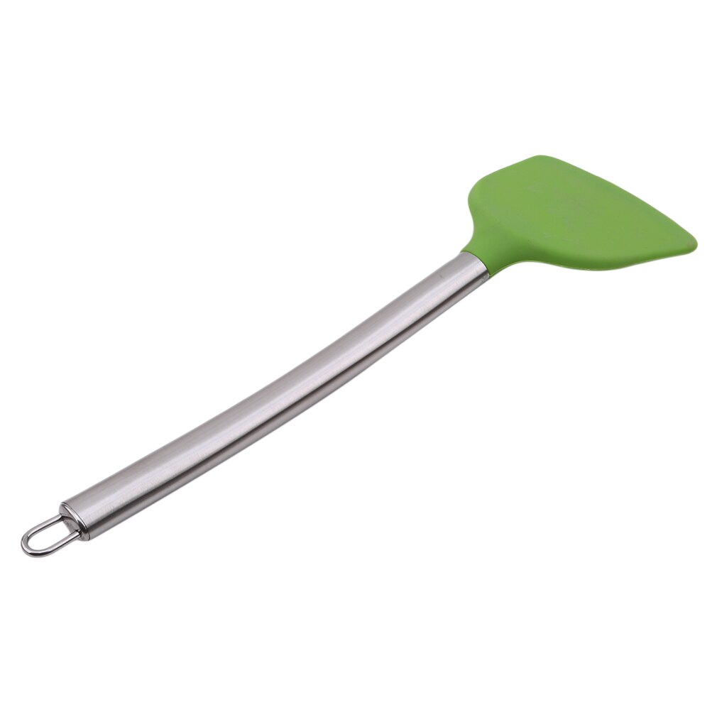 Green/Black Food Grade Silicone Spatula Non Stick Spatula Pancake Omelets Slice Turner Kitchen Utensils