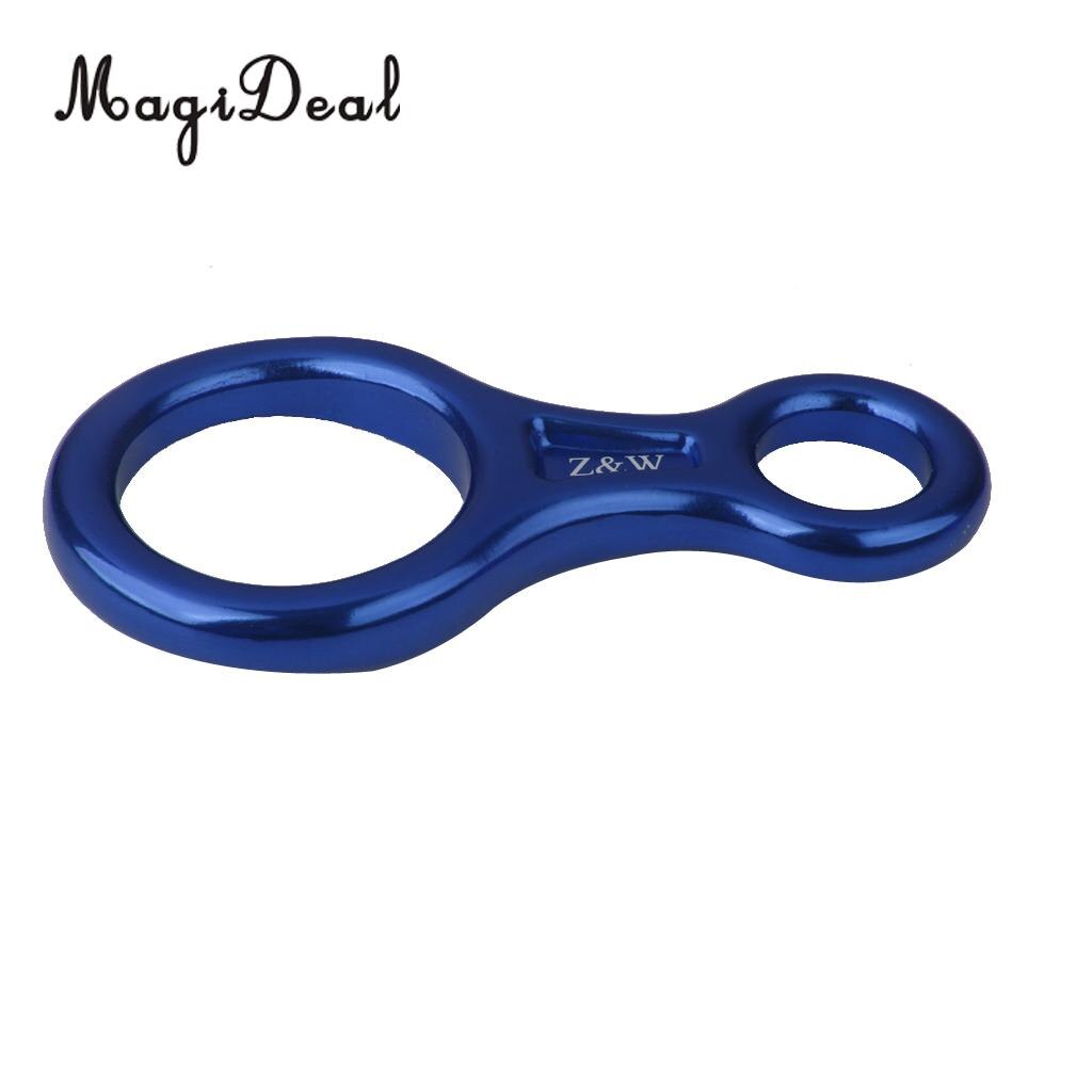 MagiDeal Figure 8 Mountaineering Climbing Rappelling Ring Belay Device 35KN for Tree Climbing Caving Camping Travell Accessory