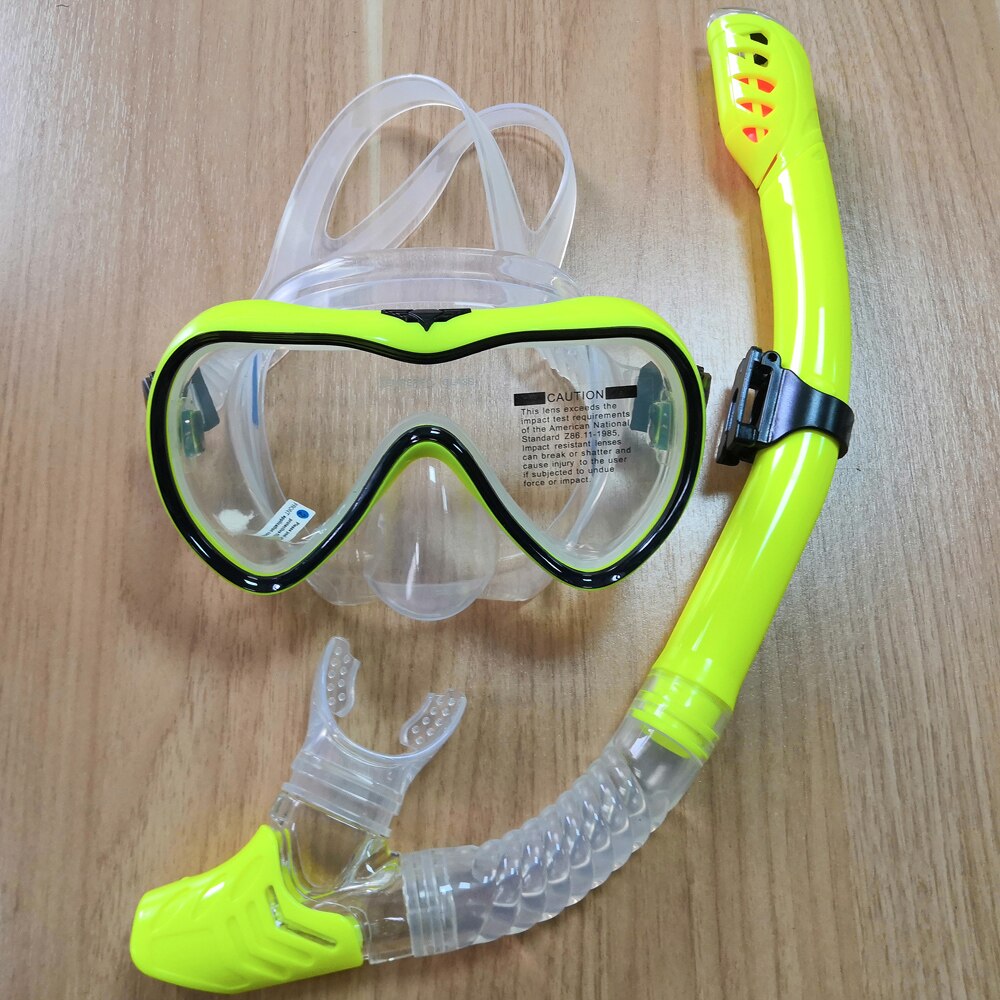 Scuba Diving Mask Silicone Mask Snorkel Anti-fog Wide Vision Snorkel Full Breath Tube Underwater Swimming Goggles