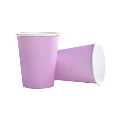 8PCS Party Pappbecher 12 Farbe Haushalt Kaffee Tasse Geschirr Home Decor Zubehör Hochzeit Decor Party: H