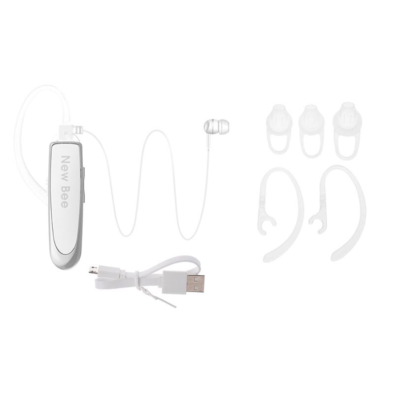 Auriculares auriculares inalámbricos con Bluetooth BT4.0 CSR4.0 con micrófono y cancelación de ruido, para viajes y conducción: W