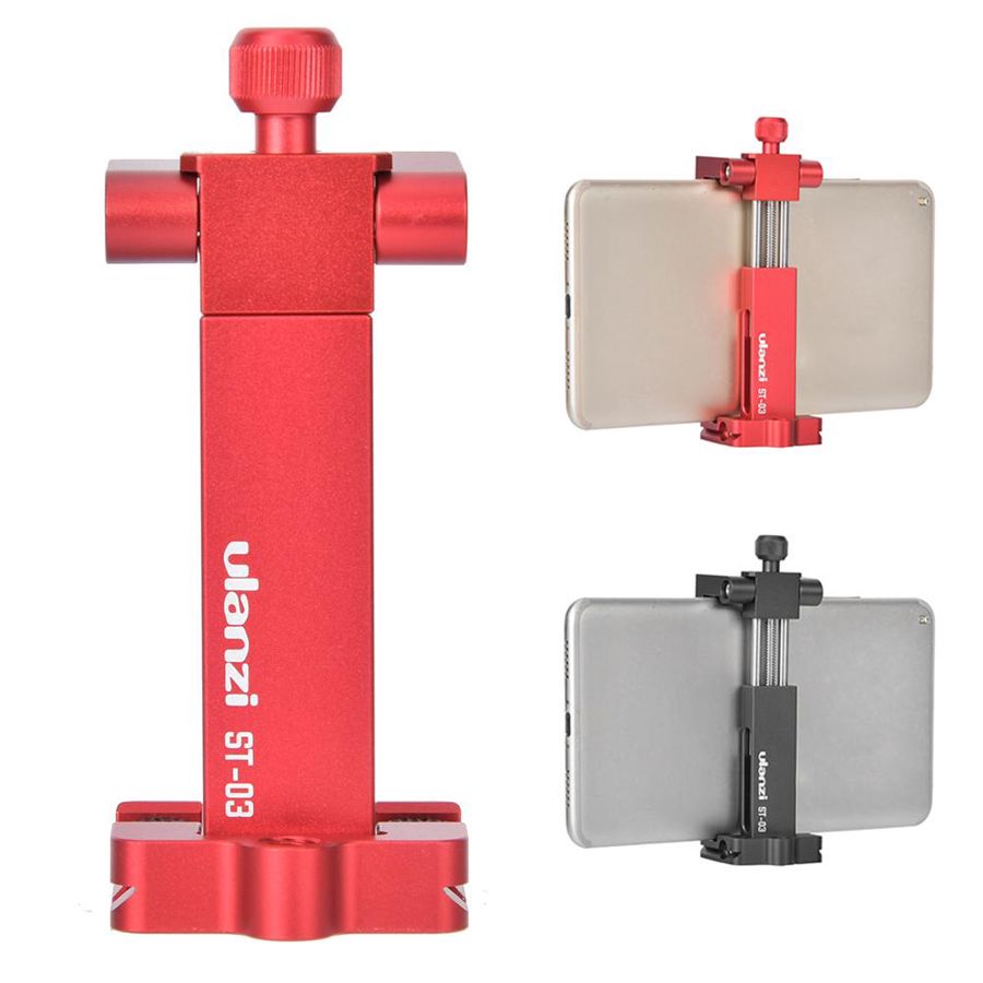 Ulanzi fotografia ST-03, soporte de Clip plegable de Metal para teléfono inteligente con placa de liberación rápida y zapatos fríos para teléfono móvil