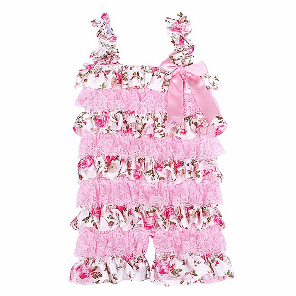 Newborn Infant Baby Girls Romper Ruffle Lace Cake Floral Jumpsuit Outfits Baby Romper Toddler Girl Clothes disfraz bebes#45