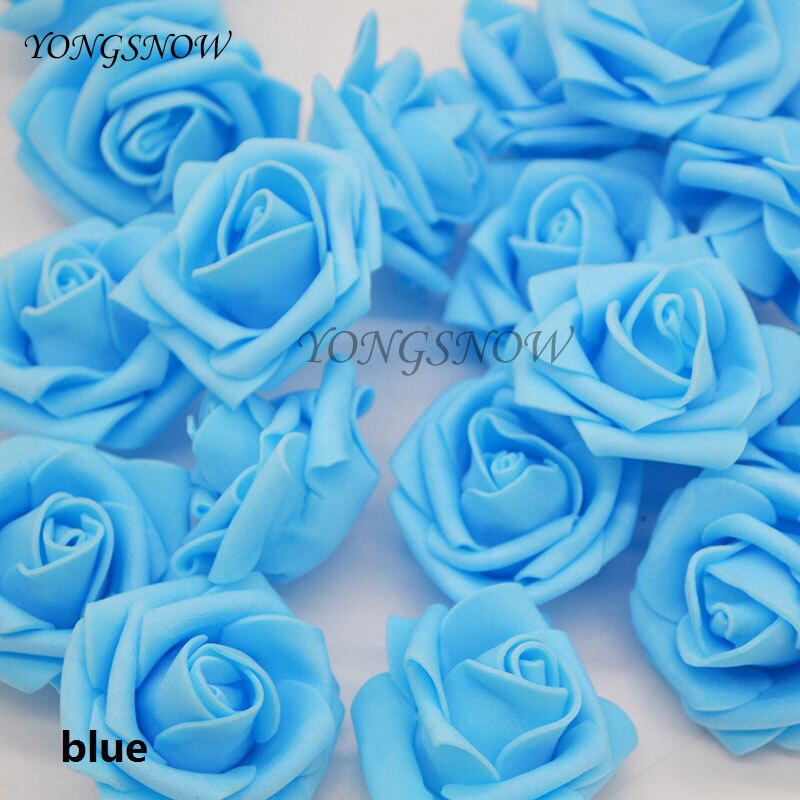 50 stk/parti 4cm kunstige blomsterhoveder håndlavet gør-det-selv bryllup boligdekoration multi-brug pe skum rose dekorative blomster forsyninger 65z
