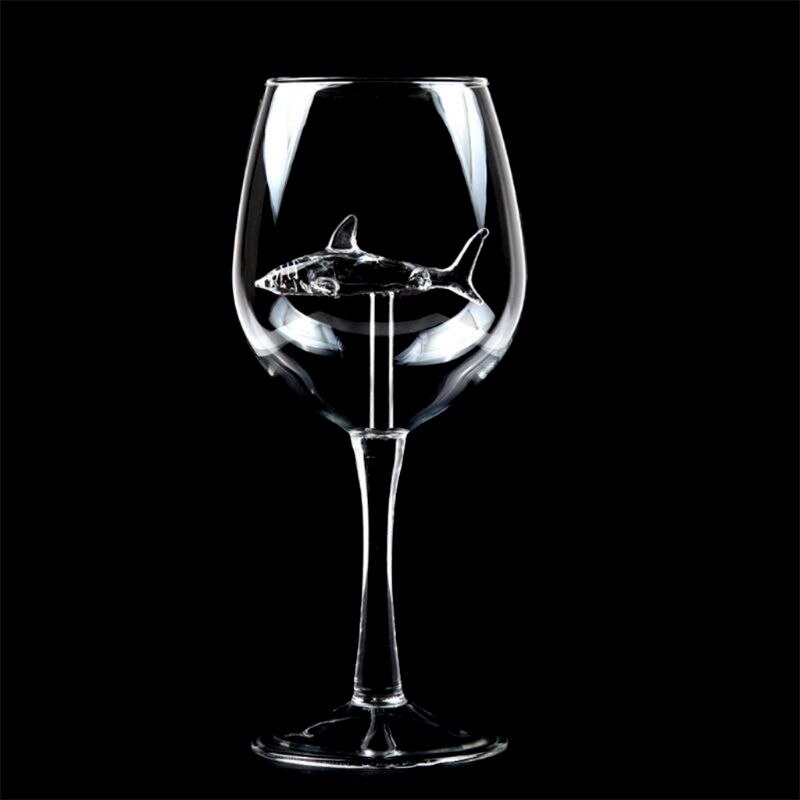 300Ml Rode Wijn Glazen Met Shark Binnen Beker Loodvrij Kristal Clear High-End Fluiten Glas keuken Bar Huis