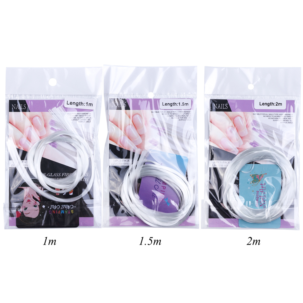 1 pack fibernaglar glasfiber för nagelförlängning akrylspetsar formglas för naglar sidenförlängning bygga nagelsalongsverktyg  ji952